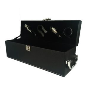 Cutie Pentru Vin cu Accesorii 1 Spatiu Neagra WZ2111