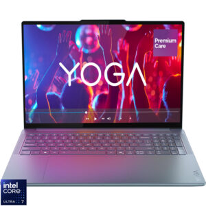 Laptop Lenovo 16'' Yoga Pro 9 16IAH10, 2.8K OLED 120Hz, Procesor Intel® Core™ Ultra 7 255H (24M Cache, up to 5.10 GHz), 32GB LPDDR5X, 1TB SSD, GeForce RTX 5060 8GB, Win 11 Home, Tidal Teal, 3Yr Onsite Premium Care