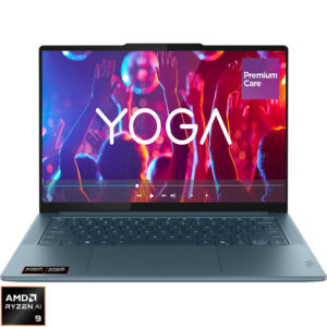 Laptop Lenovo 14.5'' Yoga Pro 7 14ASP10, 3K OLED 90Hz, Procesor AMD Ryzen™ AI 9 365 (24M Cache, up to 5.0 GHz), 32GB LPDDR5X, 1TB SSD, AMD Radeon 880M, Win 11 Home, Tidal Teal, 3Yr Onsite Premium Care