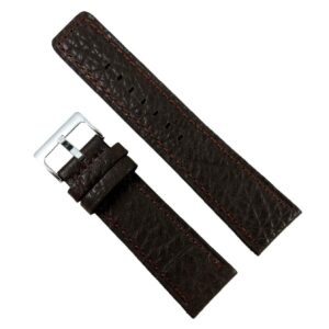 Curea Ceas Piele Naturala Maro Inchis 24mm WZ2180