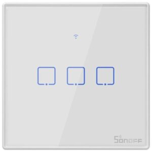 Intrerupator Smart cu Touch WiFi + RF 433 Sonoff T2 EU TX, (3 canale) 6920075727715