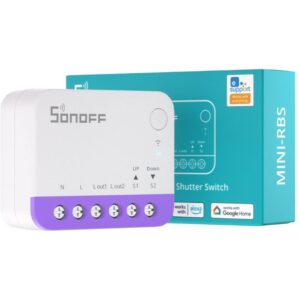 Releu smart WiFi pentru rulouri automatizate Sonoff MINI-RBS, 240W, 2.4 GHz, control aplicatie, compatibil Matter, Sonoff 6920075743180