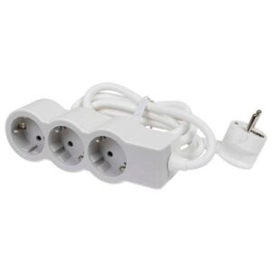 Prelungitor 3 prize, 1.5m cu CP, alb-gri deschis Legrand 694549