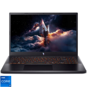 Laptop Acer Gaming 15.6'' Nitro V 15 ANV15-52, FHD IPS 165Hz, Procesor Intel® Core™ i7-13620H (24M Cache, up to 4.90 GHz), 16GB DDR4, 1TB SSD, GeForce RTX 5060 8GB, No OS, Obsidian Black
