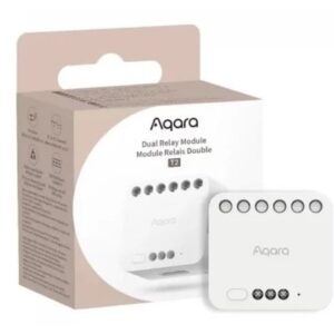 Releu inteligent cu 2 canale Aqara Dual Relay Module T2, Zigbee, monitorizare consum, contact uscat 6970504218635