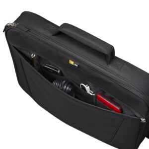 Geanta laptop 17' Case Logic, buzunar frontal, poliester, black 'VNCI217'