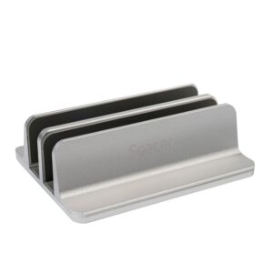 STAND SPACER vertical, notebook 14/17", dublu, protectie impotriva zgarieturilor, latime ajustabila, argintiu, aluminiu sablat, "SPS-Vertical"