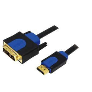 CABLU video LOGILINK, adaptor HDMI (T) la DVI-D SL (T), 10m, conectori auriti, Full HD+ (1920 x 1200) la 60 Hz, negru, "CHB3110" (timbru verde 2.00 lei)