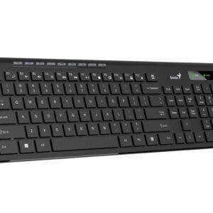 TASTATURA GENIUS wireless, multimedia, 104 taste + 12 taste multimedia, design ergonomic, USB, negru, "SlimStar 7230" "31310021400" (timbru verde 0.8 lei)