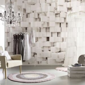 Fototapet Komar model 3D hartie semilavabil alb/gri cod 8-207 368 X 254 cm 8 piese