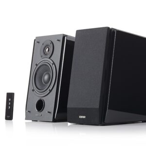 BOXE 2.0 EDIFIER, RMS: 70W (35W x 2), volum, bass, treble, telecomanda wireless, dual RCA 'R1800TIII' (include timbru verde 1 leu)