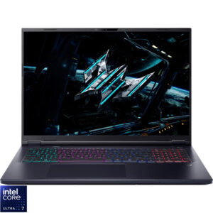 Laptop Acer Gaming 18'' Predator Helios Neo 18 AI PHN18-72, WQXGA IPS 240Hz, Procesor Intel® Core™ Ultra 7 255HX (30M Cache, up to 5.20 GHz), 32GB DDR5, 1TB SSD, GeForce RTX 5070 8GB, No OS, Abyssal Black