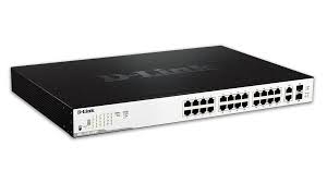 PoE (Power Over Ethernet) Switch Smart 26-port-uri PoE Gigabit, D-Link 'DGS-1100-26MP'