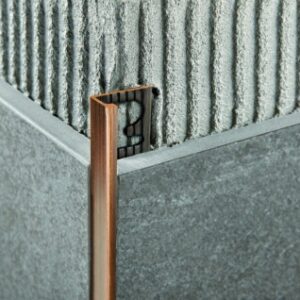 Profil terminatie din alama  culoare maro toamna  Proterminal  10 mm  PTOB10