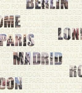 Tapet model urban cu denumiri de orase D432923E