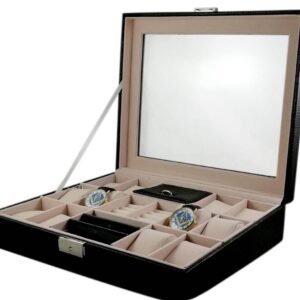 Caseta Ceasuri si Bijuterii Piele Ecologica 17 Spatii Eva WZ2250