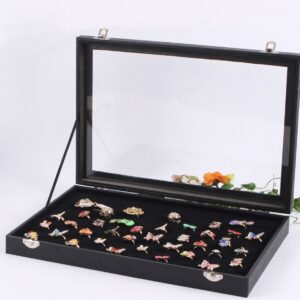 Casetă de prezentare pentru inele - 100 spații