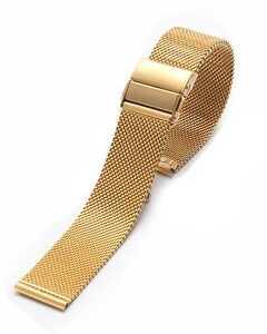 Brățară metalică aurie mesh milaneză