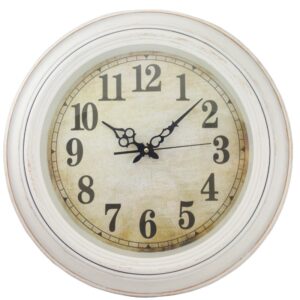 Ceas de perete vintage - ramă albă