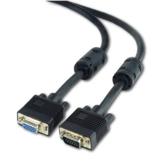CABLU Premium VGA-Ext HD15M/HD15F dual-shielded w/2*ferrite 10ft cable, black (CC-PPVGAX-10-B)