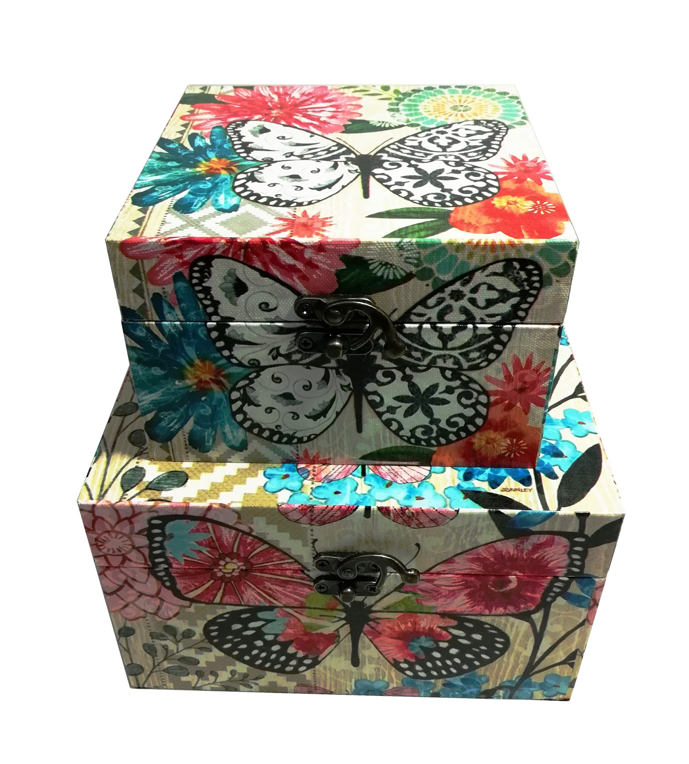 Set 2 cutii depozitare - diverse imprimeuri