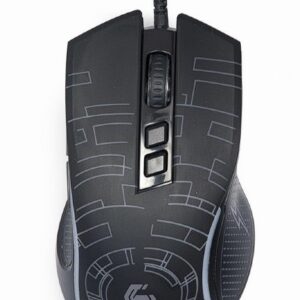 MOUSE GEMBIRD, gaming, cu fir, USB, optic, 3600 dpi, butoane/scroll 7/1, iluminare, cablu 1.5m, negru, "MUSG-RGB-01" (timbru verde 0.18 lei)