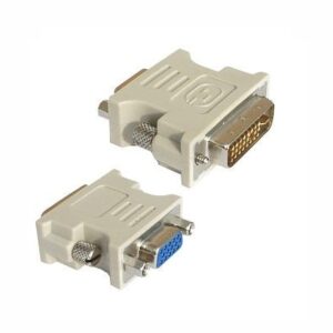 Adaptor video DVI-A tata la S-VGA mama, fixare cu suruburi, carcasa solida din plastic, bulk, Alb, GEMBIRD (A-DVI-VGA)