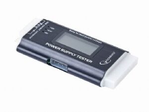 Tester surse de alimentare, ATX 20/24-pin, IDE, S-ATA, ATX 4-pin, ATX 8-pin, PCI-E 6-pin, cu display LCD, Negru, GEMBIRD (CHM-03)