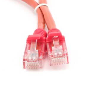 Cablu UTP Patch cord cat. 5E, conectori 2x 8P8C, lungime cablu: 5m, bulk, Rosu, GEMBIRD (PP12-5M/R)