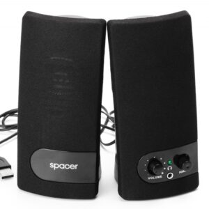 BOXE 2.0 SPACER, RMS: 3Wx2, control volum, mufa casti, black, USB power (SPB-216)