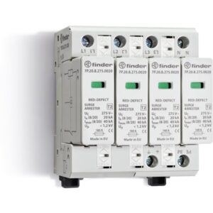 Descarcator de protectie tip 2, 4 varistoare, 4P fara contact de semnalizare la distanta Finder 7P.25.8.275.0020