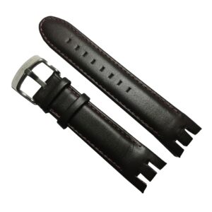 Curea Ceas Swatch Piele Naturală Maro 21mm WZ2582