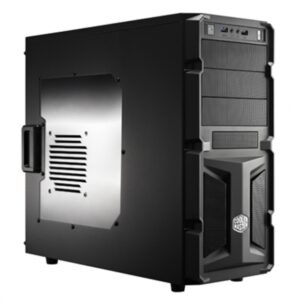 CARCASA COOLER MASTER  K350, window version, mid-tower, ATX, 1* 120mm fan (inclus), I/O panel, black 'RC-K350-KWN2-EN'