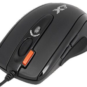 Mouse Laser USB A4TECH X7 Oscar Black Full Speed (XL-750BK), wired cu 7 butoane si 1 rotita scroll, rezolutie ajustabila peste 2000dpi