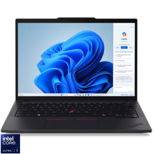 Laptop Lenovo 14'' ThinkPad T14 Gen 5, WUXGA IPS, Procesor Intel® Core™ Ultra 7 155U (12M Cache, up to 4.80 GHz), 16GB DDR5, 512GB SSD, Intel Graphics, Win 11 Pro, Black
