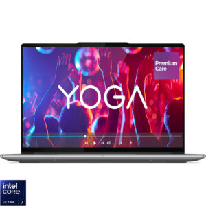 Laptop Lenovo 14.5'' Yoga Pro 7 14IAH10, 3K OLED 120Hz Touch, Procesor Intel® Core™ Ultra 7 255H (24M Cache, up to 5.10 GHz), 32GB LPDDR5X, 1TB SSD, Intel Arc 140T, Win 11 Home, Luna Grey, 3Yr Onsite Premium Care