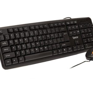 WIRED KIT SPACER USB QWERTY keyboard + optical mouse combo "SPDS-S6201" (include timbru verde 0.01 lei)
