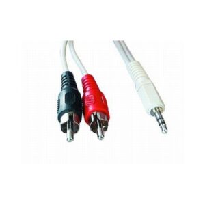 Cablu Audio stereo, conectori jack de 3.5mm la RCA, lungime cablu: 15m, bulk, Alb, GEMBIRD (CCA-458-15M)