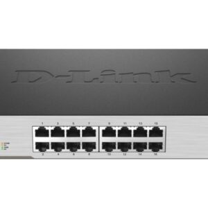 Switch Smart 16 port-uri Gigabit.  plus 2 sloturi Combo Gigabit/SFP, 11inch 1U rack-mountable, D-LINK (DGS-1100-18)
