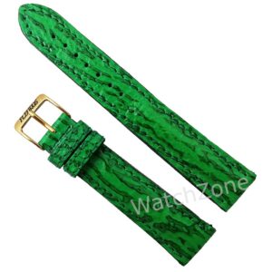 Curea Ceas „Dark Shark” WZ2898 – Piele Veritabilă de Rechin, Negru Mat (16mm - 20mm)