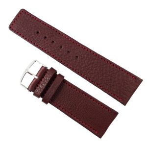 Curea de ceas din piele HandMade Visinie XL - 30mm WZ2917