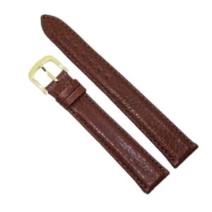 Curea de ceas din piele naturala maro - 16mm - C2947