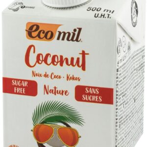 Bautura vegetala bio de cocos, natur, fara zahar, 500ml Ecomil