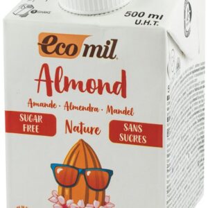 Bautura bio, natur de migdale, fara zahar, 500ml Ecomil