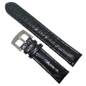 Curea neagră din piele XL 20mm 22mm 24mm 26mm WZ997