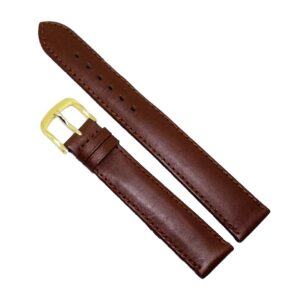 Curea de ceas din piele naturala Maro - 16mm - C2997