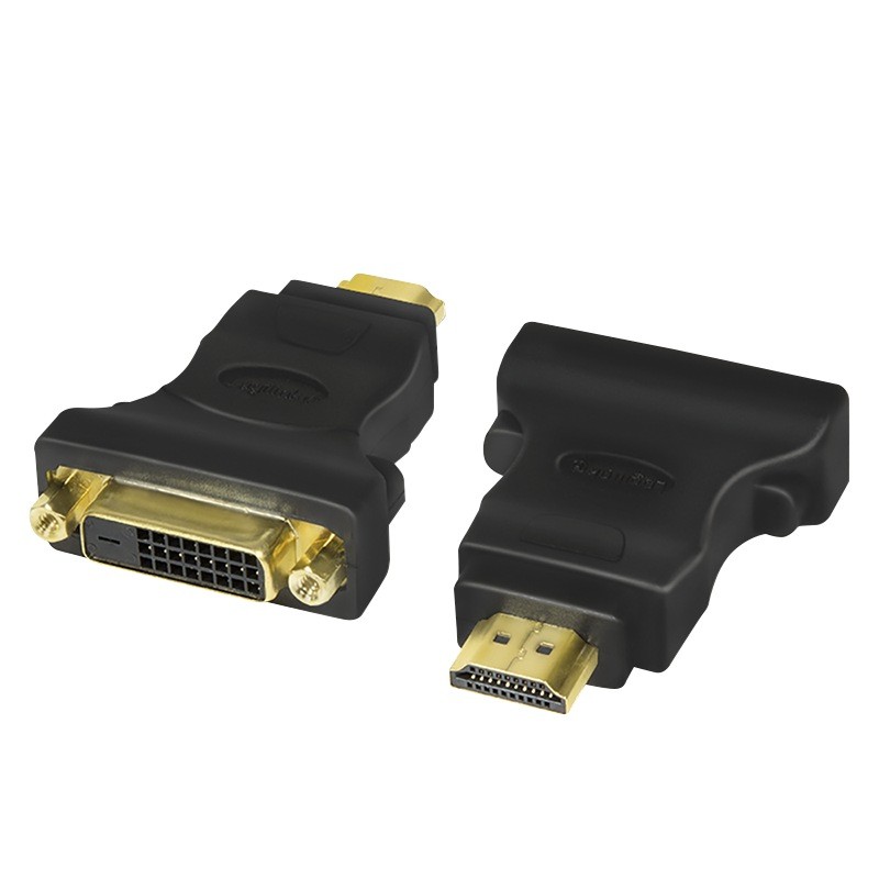 ADAPTOR video LOGILINK, HDMI (T) la DVI-D DL (M), conectori auriti, rezolutie maxima Full HD (1920 x 1080) la 60 Hz, negru, "AH0002" (timbru verde 0.08 lei)