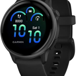 SmartWatch Garmin Vivoactive 6, GPS 42mm Slate, curea Black