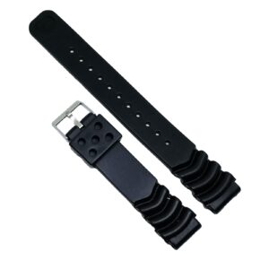 Curea de ceas neagra din silicon XL SEIKO  - 18mm - C3008