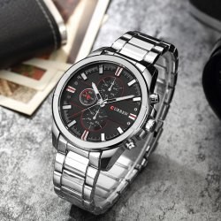 Ceas bărbătesc Curren M8274 Silver Band Black Steel